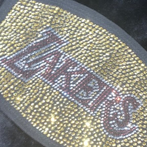 Lakers Bling Rhinestone Mask - Picture 2 of 2